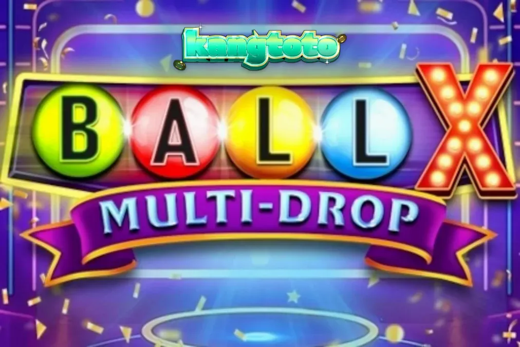 Tampilan visual slot Ball X Multi-Drop dengan simbol buah dan neon